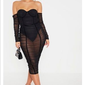 Black Mesh Pretty Little Thing Dress